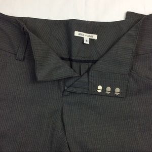 Alice + olive gray stripes career pants size 6